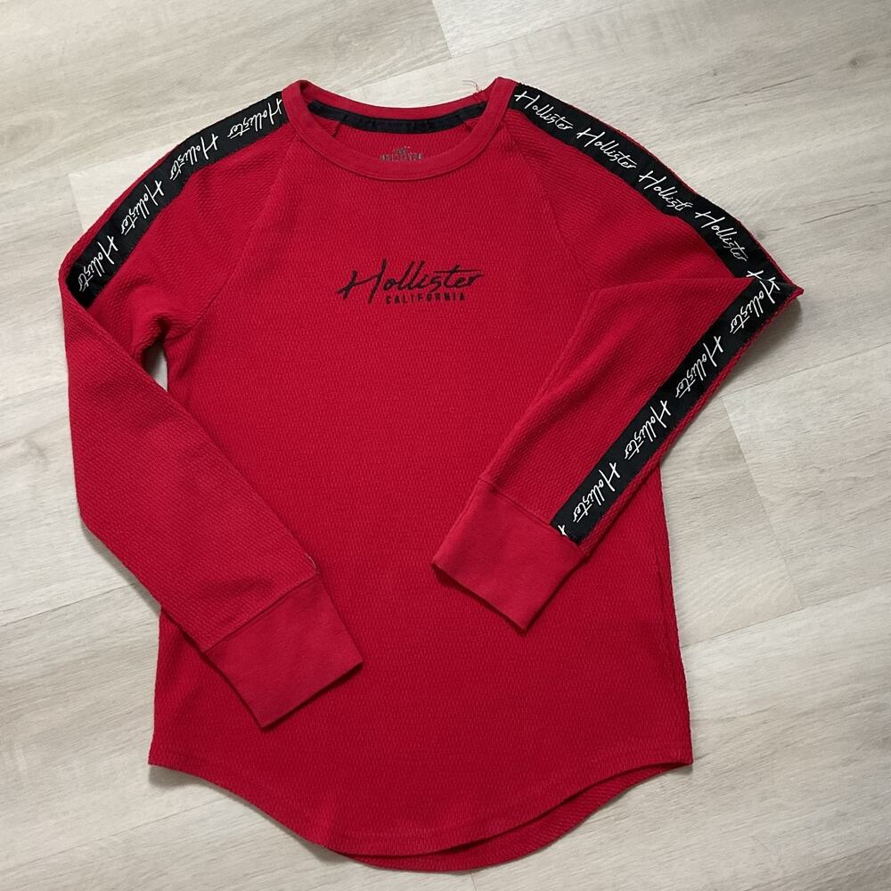 Hollister California Womens XS Pullover long sleeve Red Top